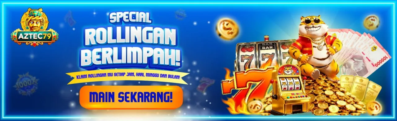 Banner promo rollingan berlimpah per jam, hari, minggu dan bulan di aztec79.io